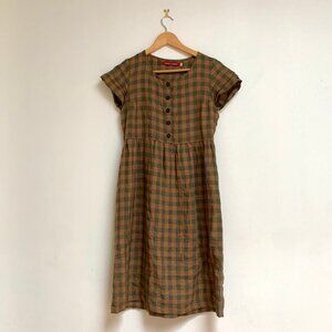 Pyne & Smith No.11 Linen Dress  Kenton Check